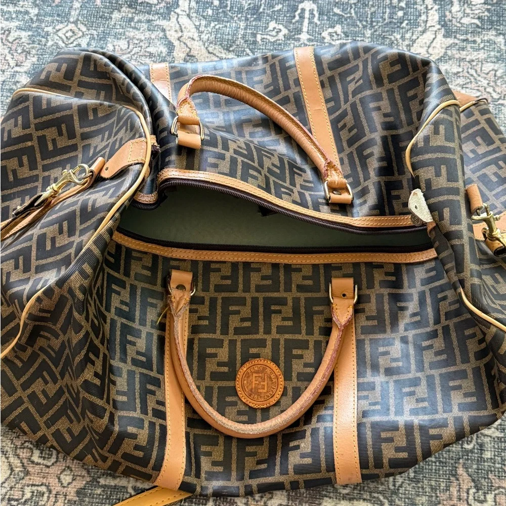 Fendi | Bags | Vintage Fendi Zucca Monogram Duffle Bag Authentic